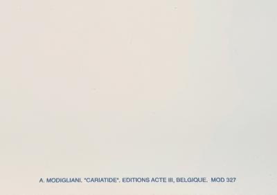 Amedeo Modigliani (d’après), Cariatide, sérigraphie, vers 1995 2