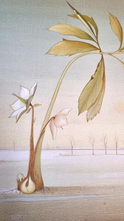 Serge Carré, Rose de Noël en pied, huile sur toile, 1978 2