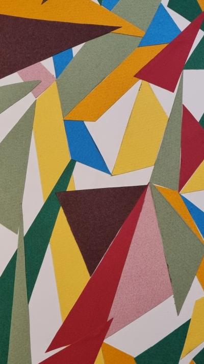 Régine Hermain-Goulesque, Eurythmie II, collage, 1974 2
