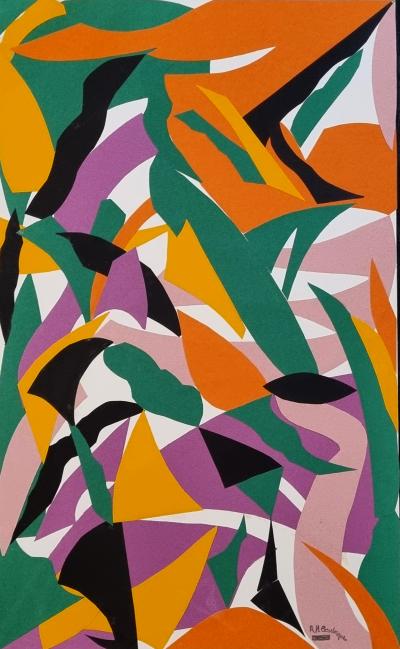 Régine Hermain-Goulesque, Eurythmie I, collage, 1974 2