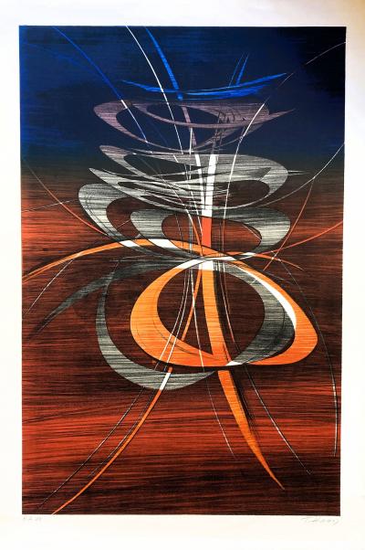 Terry HAASS - Présent en mouvement, lithographie signée 2