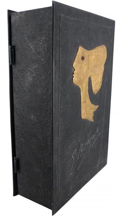 Georges BRAQUE : Tête dorée de profil - Sculpture en bronze signée 2