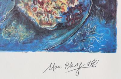 Marc CHAGALL : La mariée aux fleurs, Lithographie signée, 1989, 500ex 2