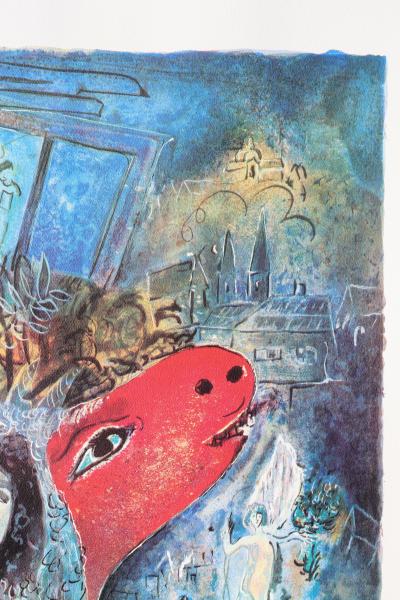 Marc CHAGALL : La mariée aux fleurs, Lithographie signée, 1989, 500ex 2