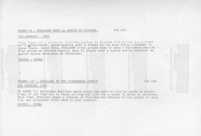 Photo Sygma - Rambo II, 1984 - Tirage argentique RC 2