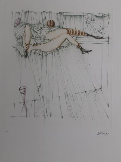 Hans BELLMER - La toupie , 1970, Eau-forte et aquatinte.