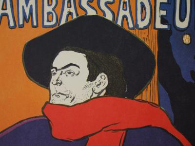 Henri de TOULOUSE- LAUTREC (after) - Aristide Bruant - Ambassadeurs, 1992 - Héliogravure signed 2