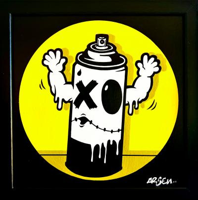 Arsen - Haut les mains - Acrylique sur bois 2