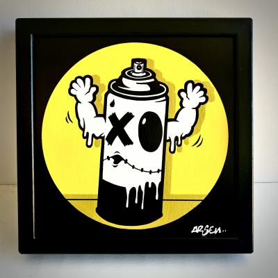 Arsen - Haut les mains - Acrylique sur bois 2