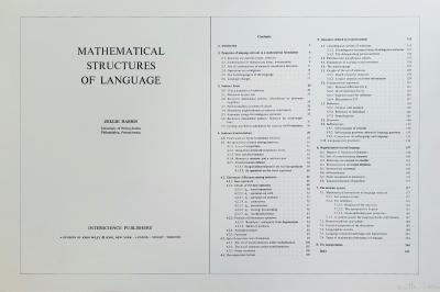 Bernar VENET - Mathematical Structures of Language, 1969 - Lithograph signed in pencil 2