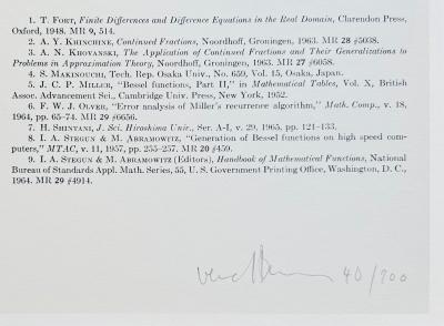 Bernar VENET - Error Analysis of Recurrence Equations, 1968 - Lithograph signed in pencil 2