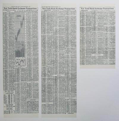 Bernar VENET - New York Stock Exchange Transactions, October 1, 1968, 1968 - Lithographie signée au crayon 2