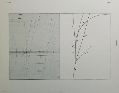 Bernar VENET - Liquid Hydrogen Bubble Chamber Photograph, 1967 - Lithographie signée au crayon 2