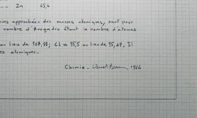 Bernar VENET - Tableau des masses atomiques des principaux éléments, 1966 - Lithographie signée au crayon 2