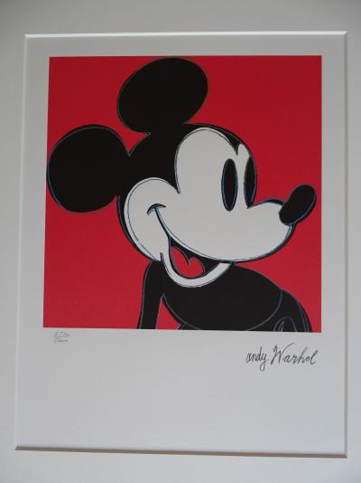 Andy WARHOL (d’après) - Mickey, Lithographie signée et numérotée