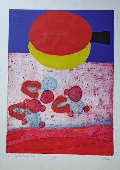 C. Carlise - Le parc - Lithographie originale signée, EA 2