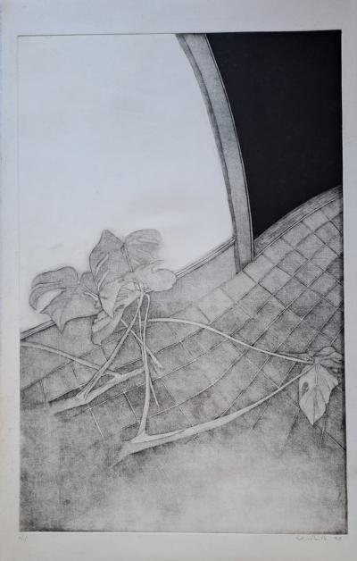 Ecole du XXéme siècle - Les branches sur le sol - Lithographie originale, signée et numérotée 2
