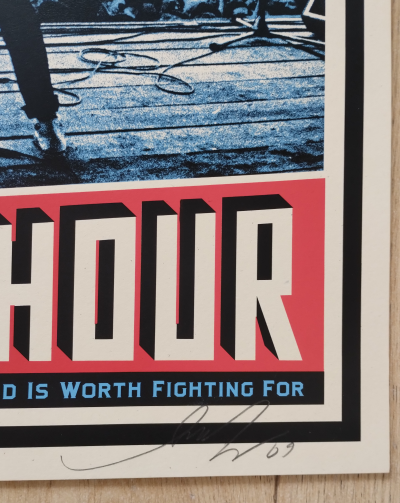 Shepard FAIREY (Obey) - Let Fury Have The Hour - Sérigraphie signée au crayon 2