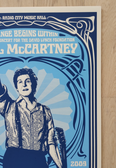 Shepard FAIREY (Obey) - Paul McCartney Change Begins (Blue) 2009 - Sérigraphie signée et numérotée 2