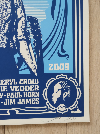 Shepard FAIREY (Obey) - Paul McCartney Change Begins (Blue) 2009 - Sérigraphie signée et numérotée 2