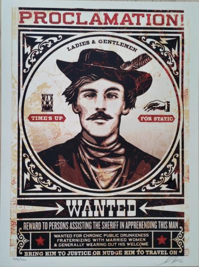 Shepard FAIREY (Obey) - Tom Dula White, 2012 - Sérigraphie signée et numérotée 2
