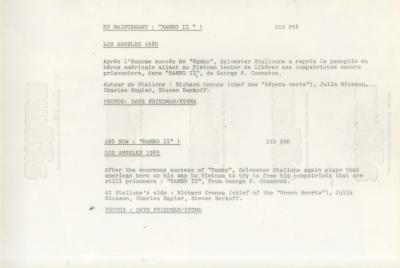 Dave Friedman - Rambo II, 1985 - Tirage argentique RC 2