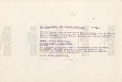 Walter Carone - Philippe Noiret, 1978 - Tirage argentique RC 2