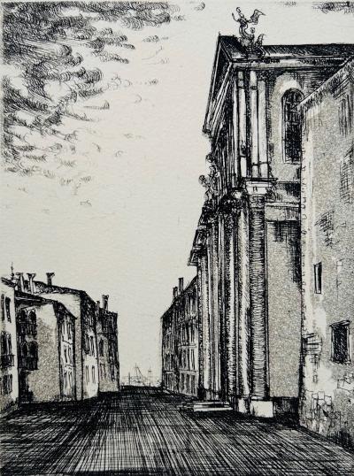 Bernard GANTNER - Venice, 1962 - Original etching signed in pencil 2