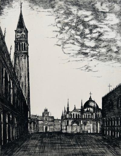 Bernard GANTNER - Venise, 1962 - Eau-forte originale signée au crayon 2