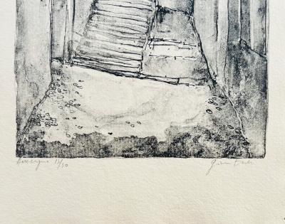 Bernard GANTNER - Ruelle, 1980 - Lithographie originale signée au crayon 2