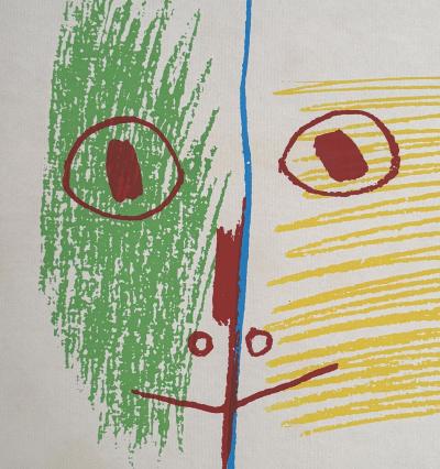 Pablo Picasso - Visage - Lithographie signée dans la planche 2