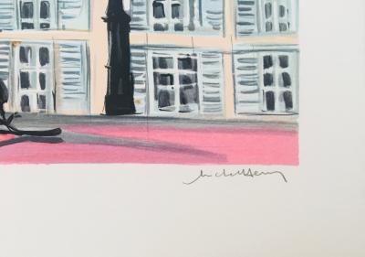 MICHEL-HENRY - La place du Furstenberg, Paris, 2000 - Lithographie originale signée au crayon 2
