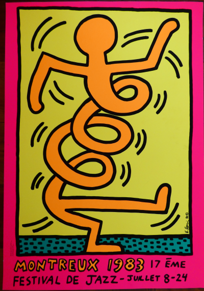 Keith HARING - Montreux Jazz Festival (orange), 1983, Sérigraphie 2
