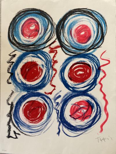 Vassilakis Taki  Signaux  lithographie signée et numérotée 1989 2