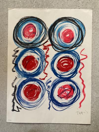 Vassilakis Taki  Signaux  lithographie signée et numérotée 1989 2