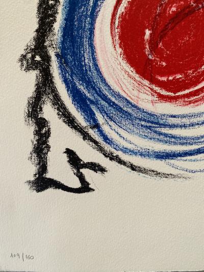 Vassilakis Taki  Signaux  lithographie signée et numérotée 1989 2