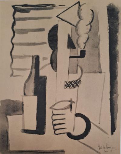 Roger de la FRESNAYE (d’après) - Le fumeur de pipe, 1949 - Lithographie signée