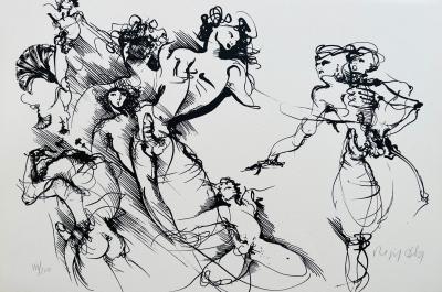 Régis DHO - Untitled, 1995 - Original lithograph signed in pencil 2