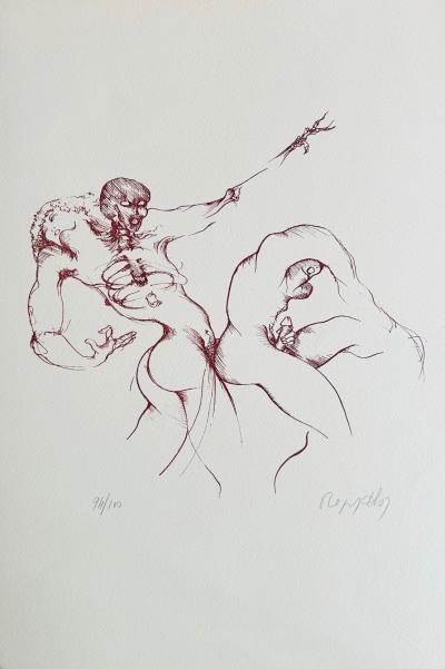 Régis DHO - Untitled, 1995 - Original lithograph signed in pencil 2