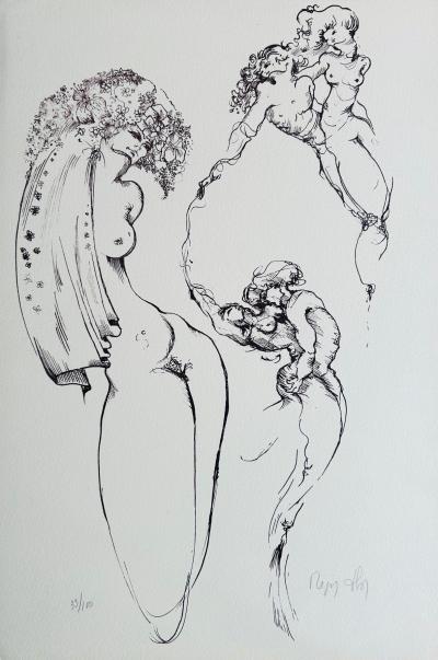 Régis DHO - Untitled, 1995 - Original lithograph signed in pencil 2