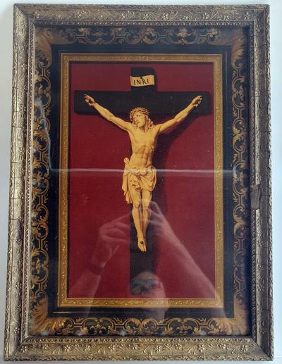 Christ en croix    L. Turgis & Fils   oléographie - 1892