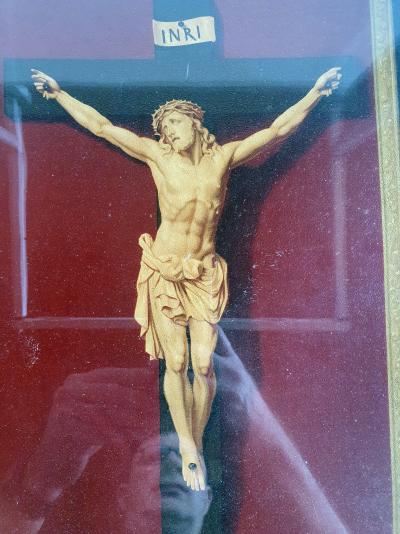 Christ en croix    L. Turgis & Fils   oléographie - 1892 2