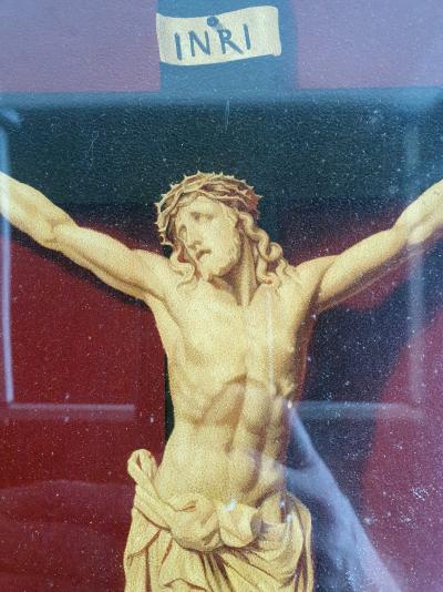 Christ en croix    L. Turgis & Fils   oléographie - 1892 2