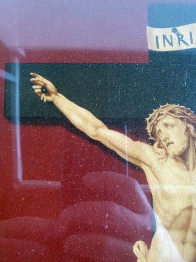 Christ en croix    L. Turgis & Fils   oléographie - 1892 2