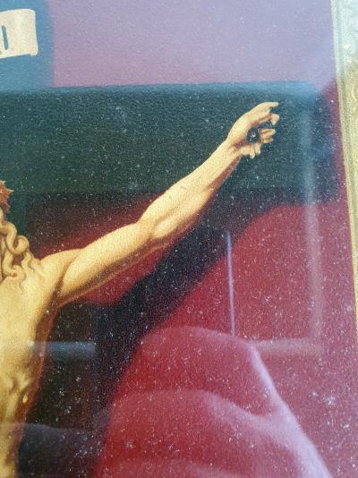 Christ en croix    L. Turgis & Fils   oléographie - 1892 2