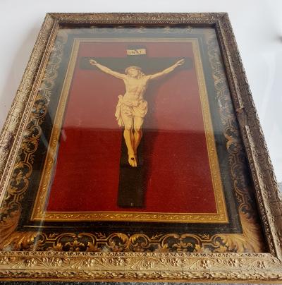 Christ en croix    L. Turgis & Fils   oléographie - 1892 2