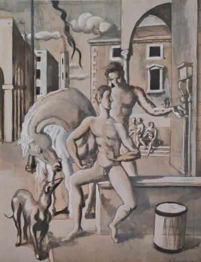 Roger de la FRESNAYE (d’après) - Les palefreniers, 1949 - Lithographie signée 2