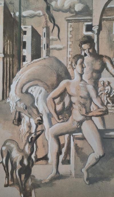 Roger de la FRESNAYE (d’après) - Les palefreniers, 1949 - Lithographie signée 2