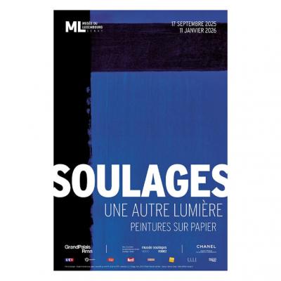 Pierre Soulages : Gouache et encre sur papier, 1978, Affiche originale officielle 2
