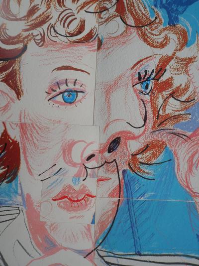 David HOCKNEY : Portrait cubiste, Vogue - Affiche originale en couleurs 2